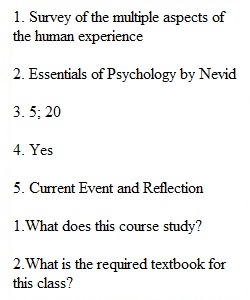 Syllabus Quiz